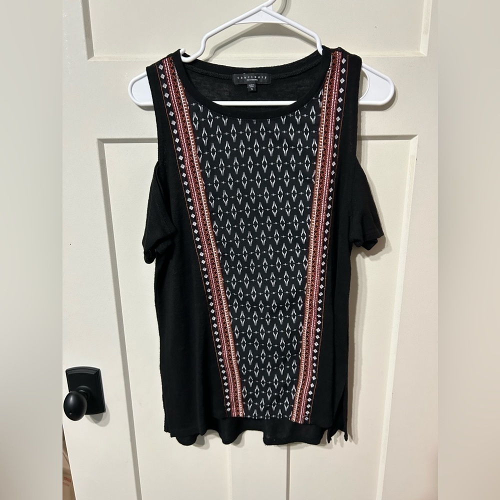 Sanctuary Anthropologie Cold Shoulder T-Shirt Sweater